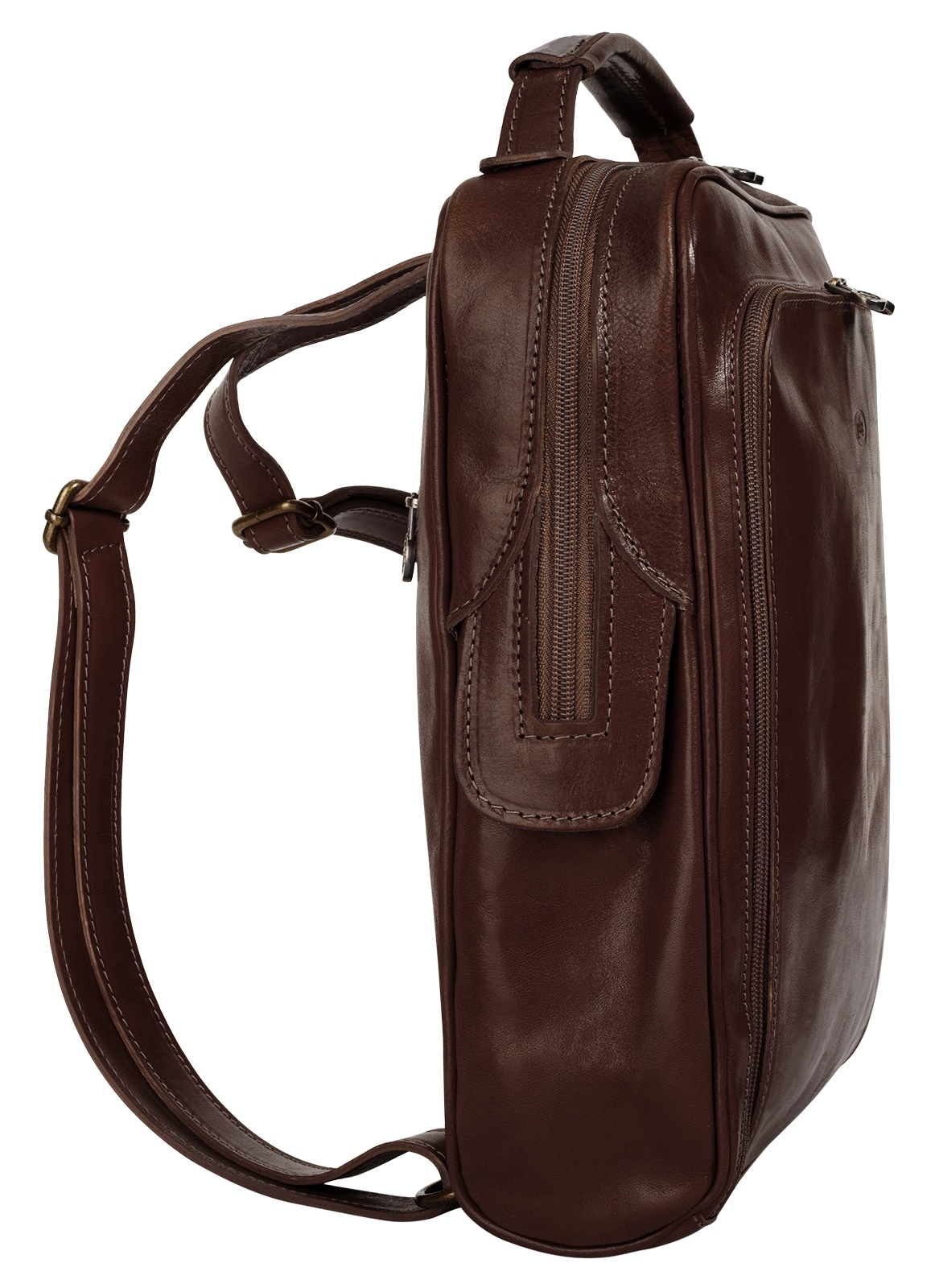 Piké Cityrucksack echt Leder, Made in Italy