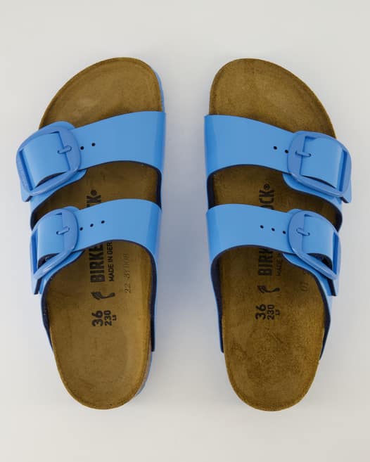 Birkenstock Arizona Big Buckle Pantoletten in Blau