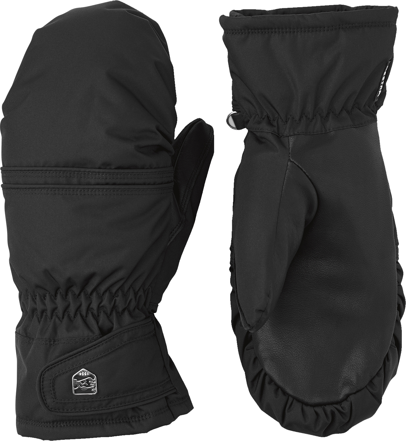 Primaloft Leather Mitt Dame Black/Black