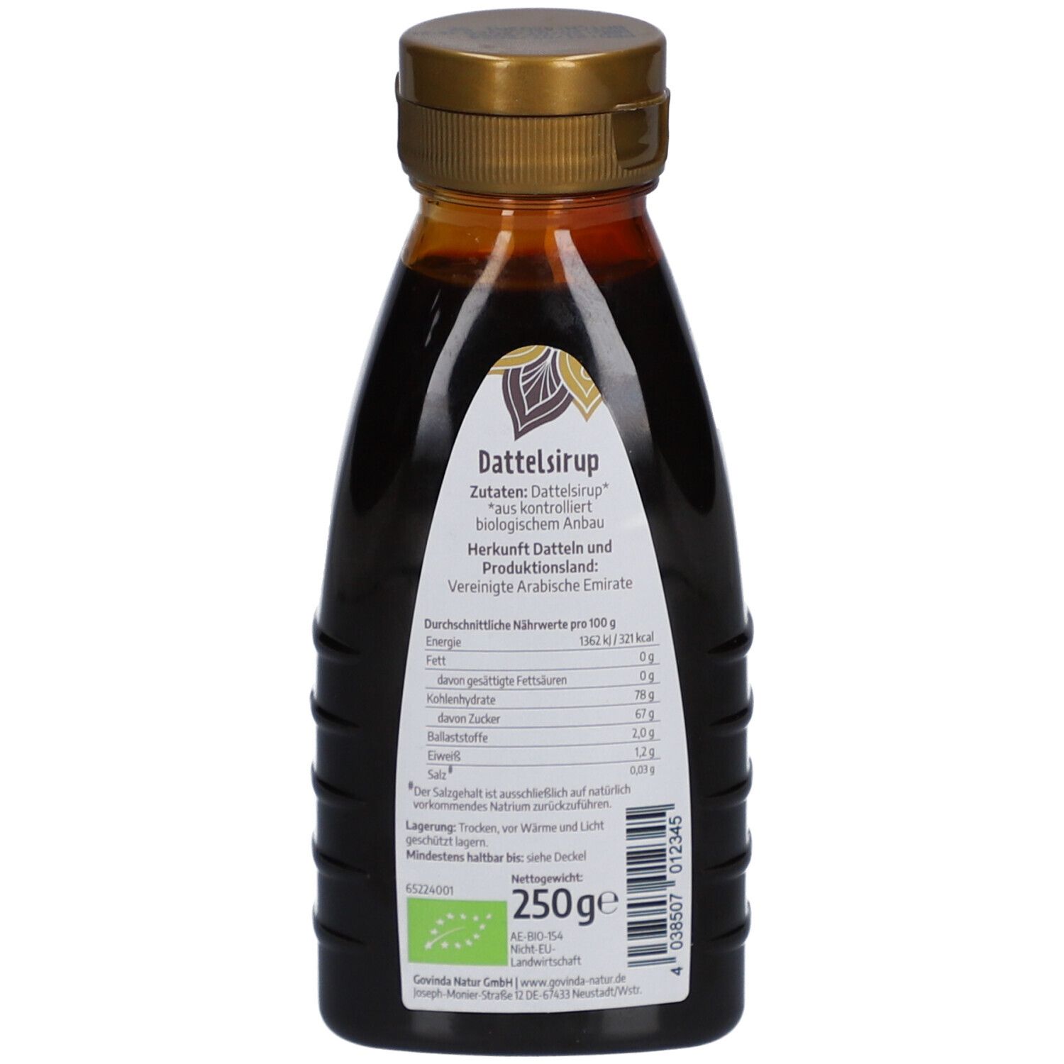 Govinda Dattelsirup aus Barhi-Datteln