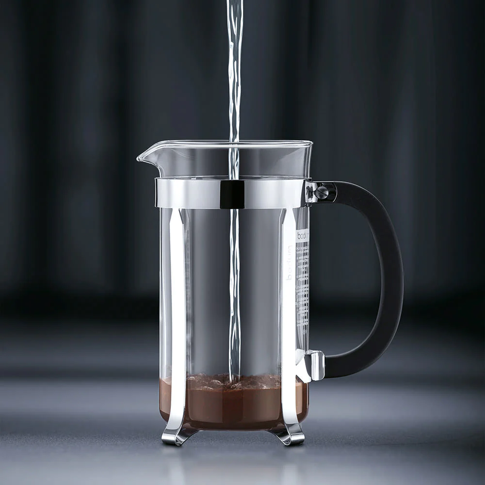 Cafetière Chambord 8 tasses en inox noir Bodum