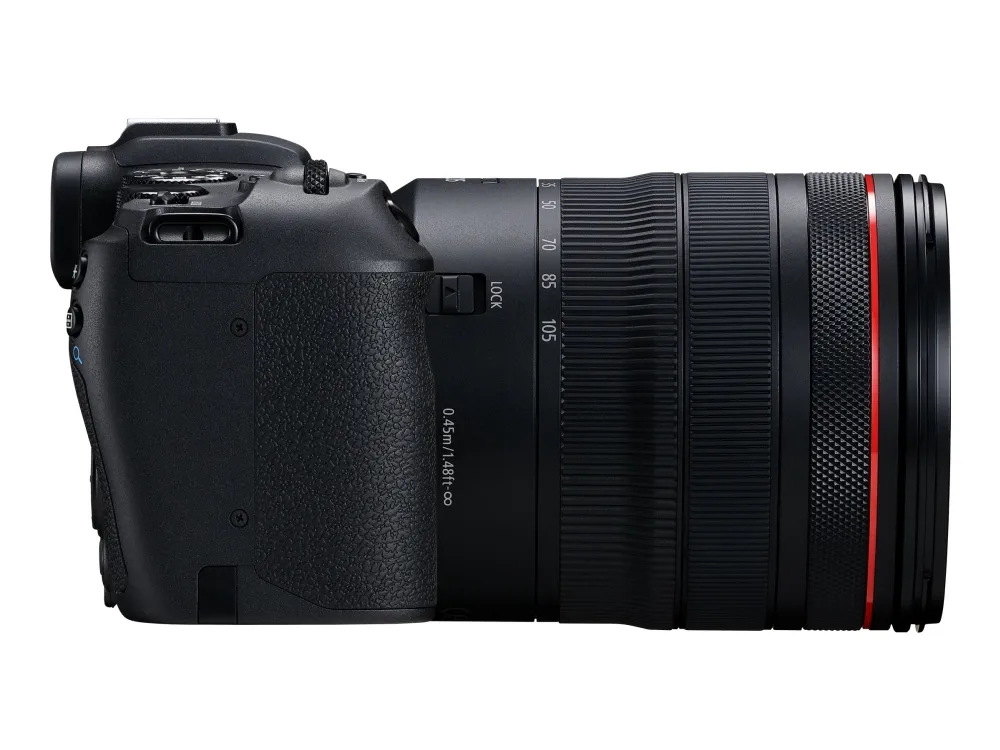 Canon EOS RP - Digitalkamera - spejlløst - 26.2 MP - Full Frame - 4K / 25 fps - 4.3x optisk zoom RF 24-105 mm F4 L IS USM objektiv - Wi-Fi, Bluetooth - med Canon Mount Adapter EF-EOS R