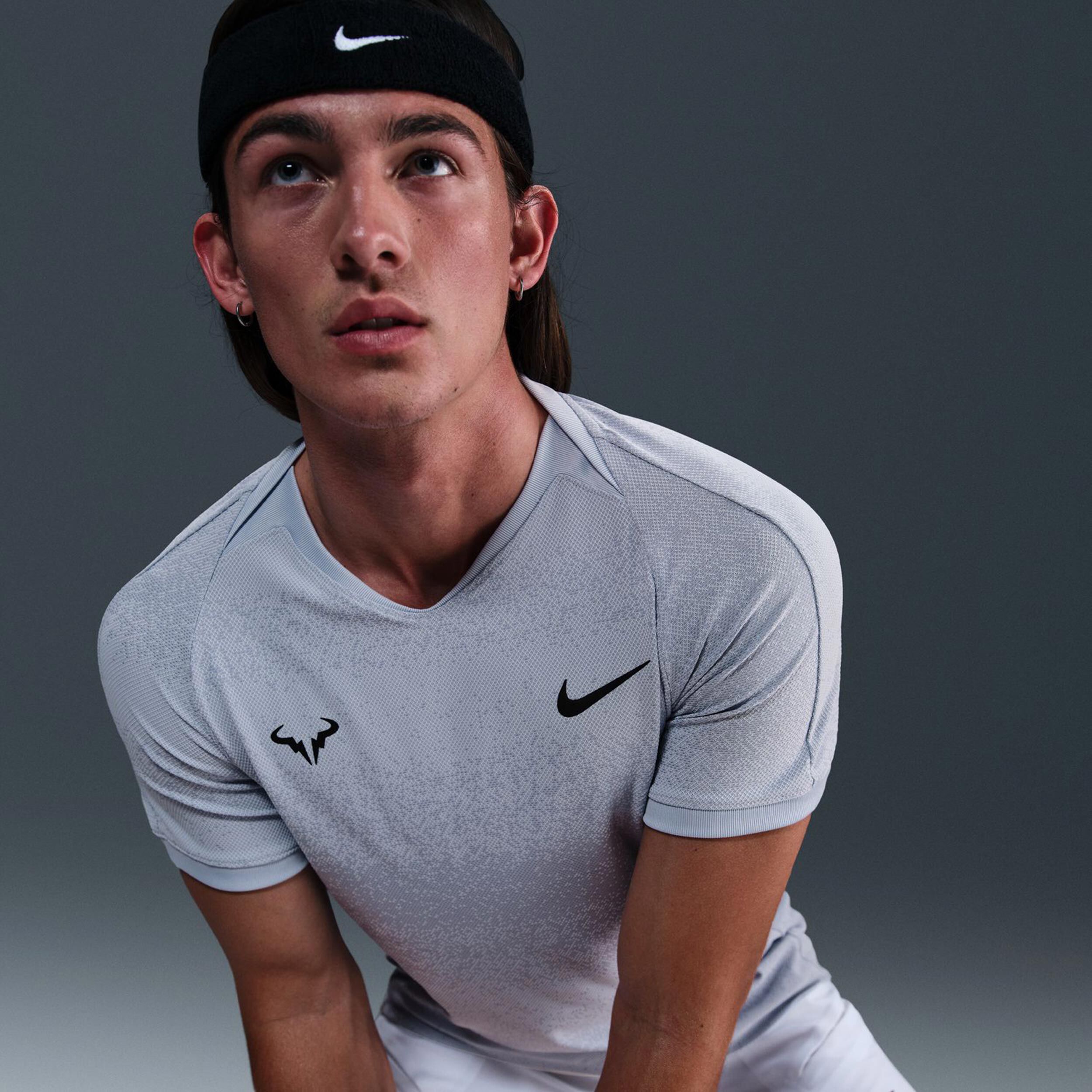 Nike Rafa Court Dri-Fit Advantage T-shirt Hommes - Bleu Gris