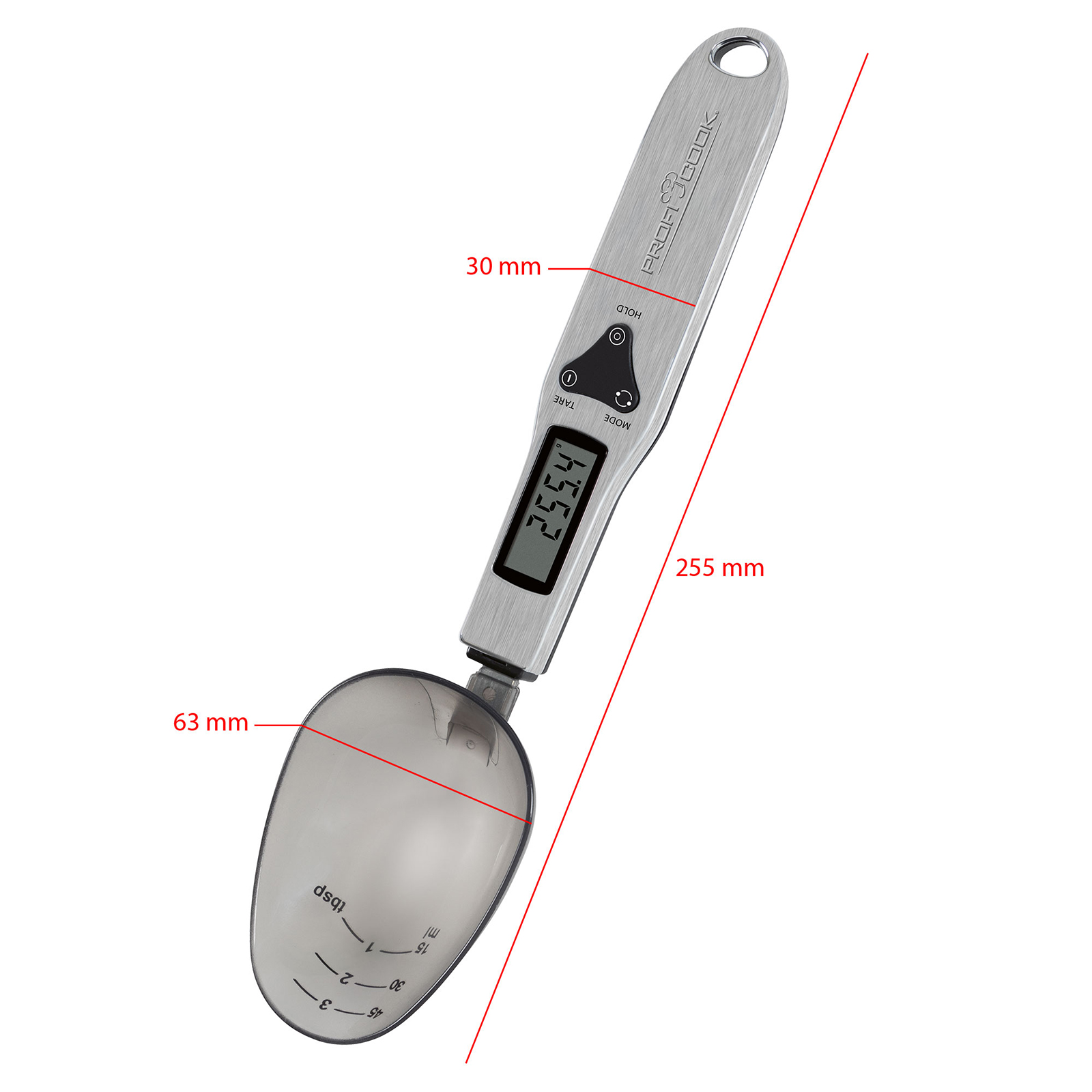 PROFICOOK Löffelwaage - Edelstahl - LCD-Display