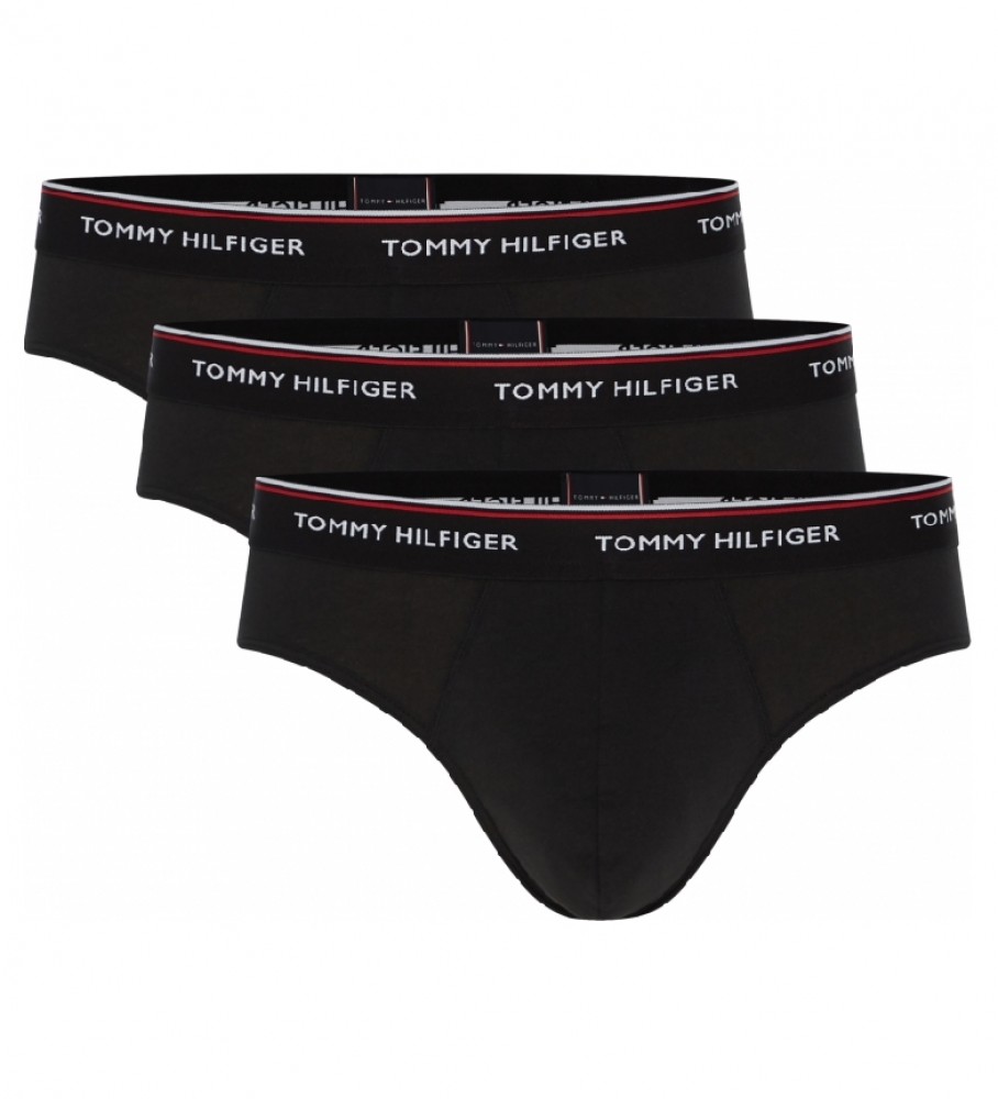 Conjunto de 3 cuecas slip pretas Tommy Hilfiger
