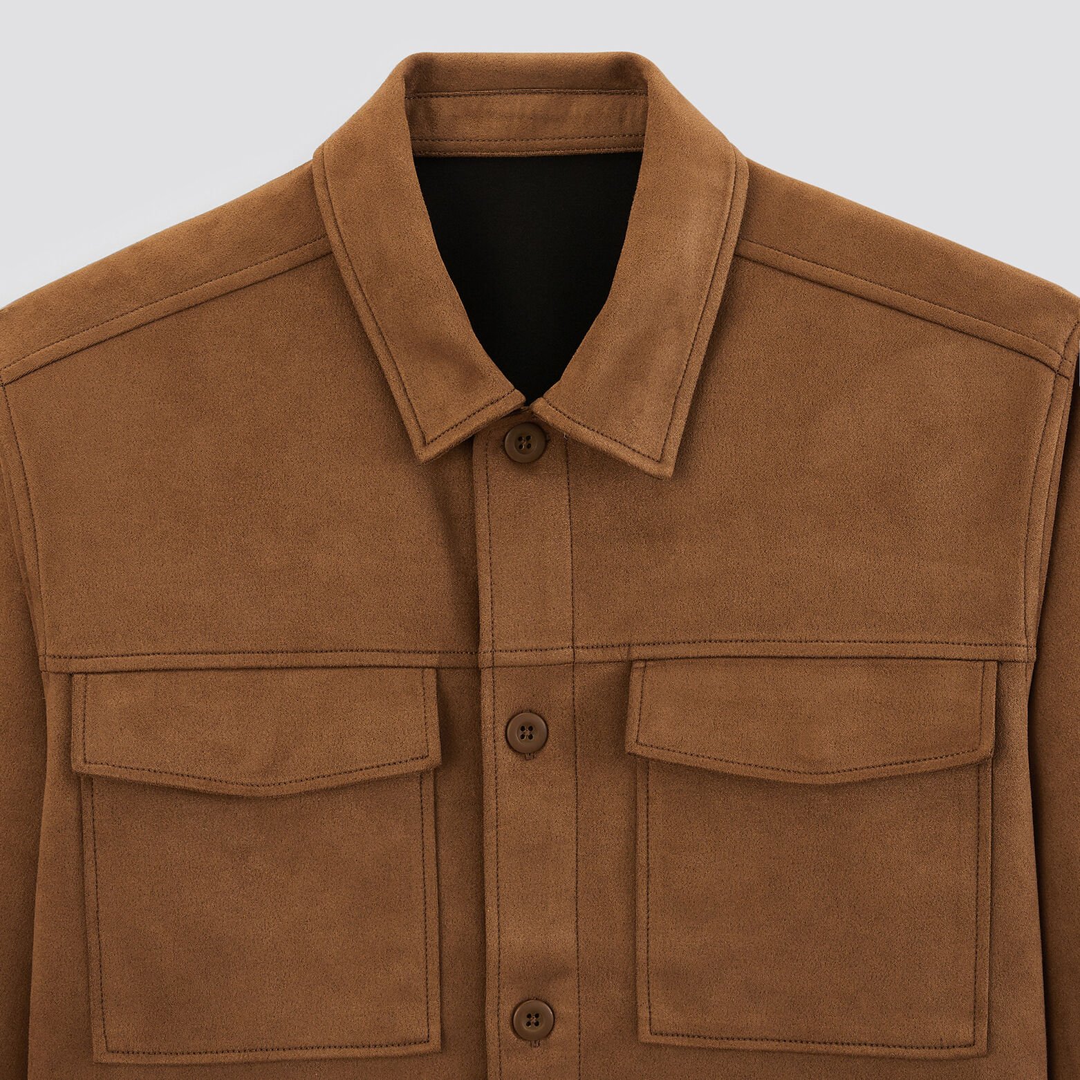 Surchemise unie suede Orange