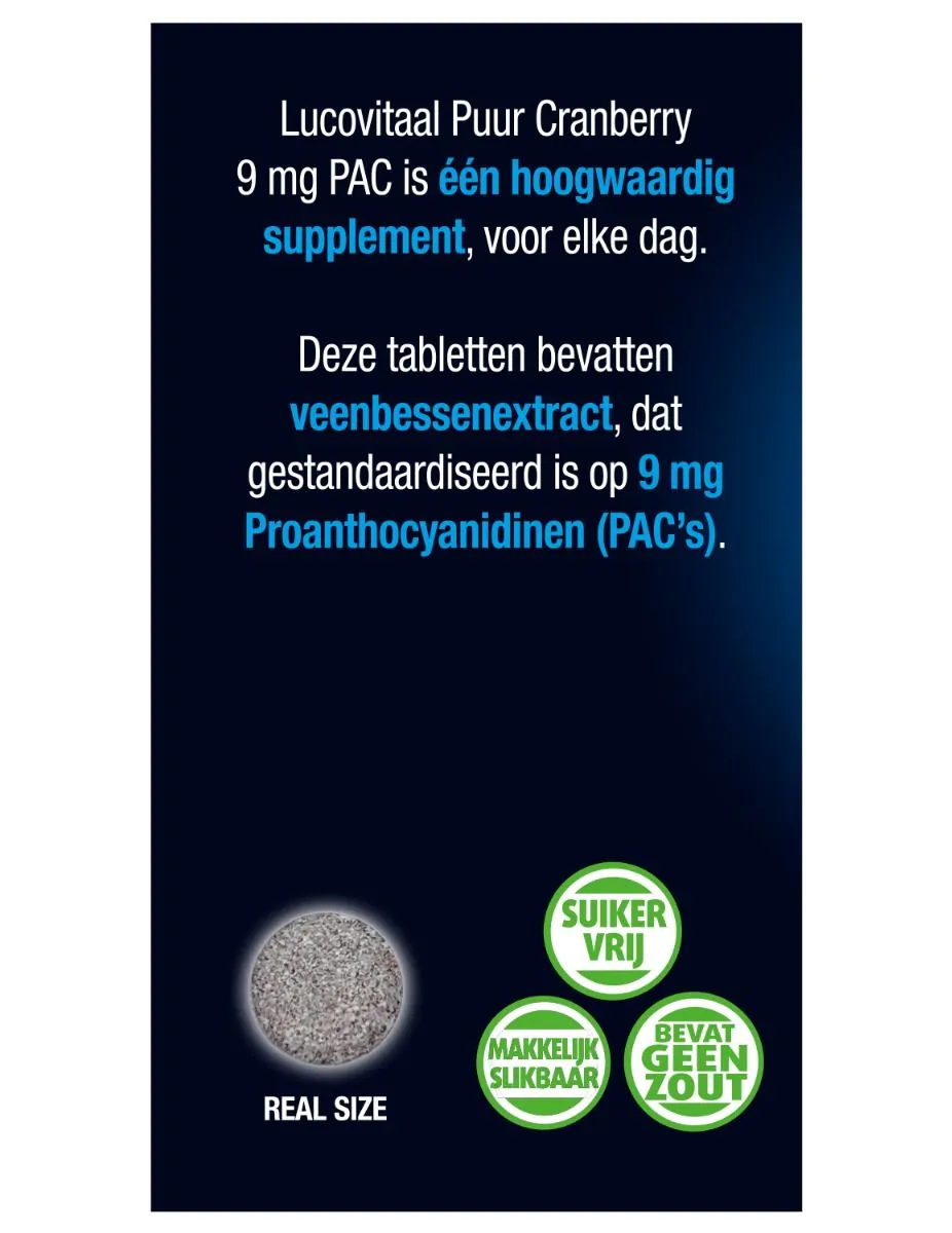 Puur Cranberry 9 mg PAC 60 tabletten