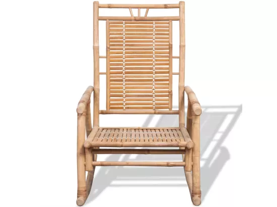 Chaise à bascule en bambou