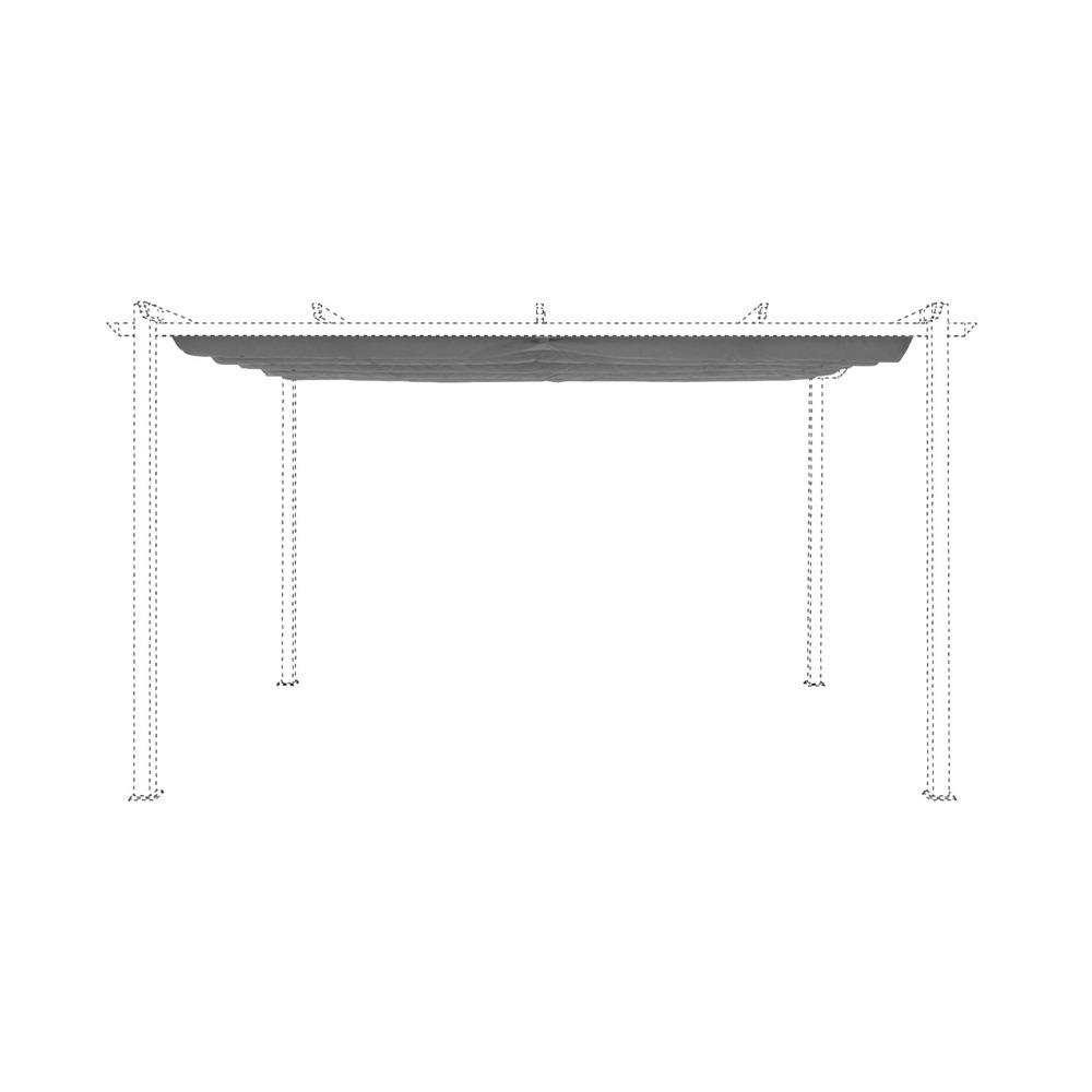 Toile de toit grise pour tonnelle 3x4m isla - toile de rechange pergola. Toile de remplacement