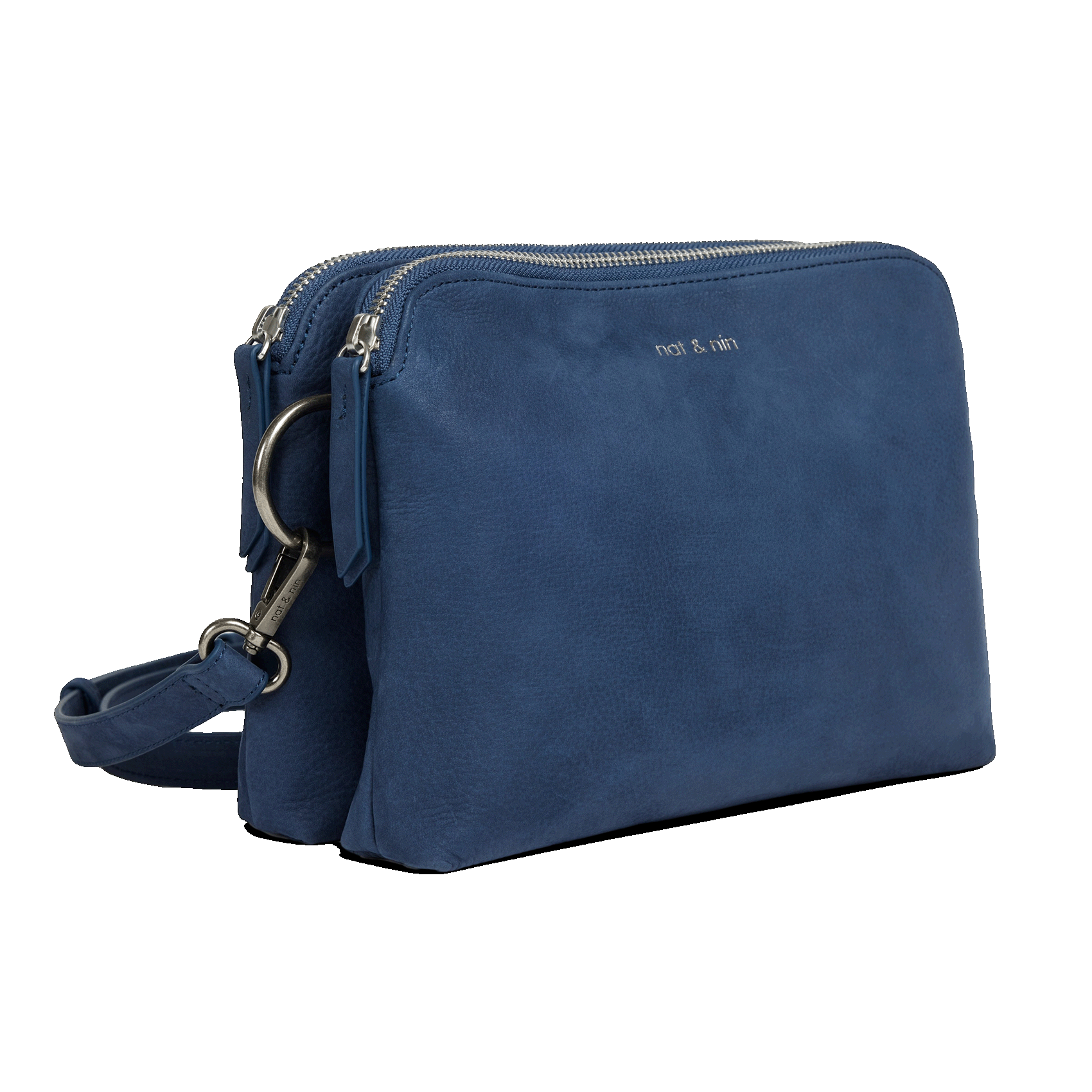 NAEL - Sac bandoulière en cuir grainé| Bleu
