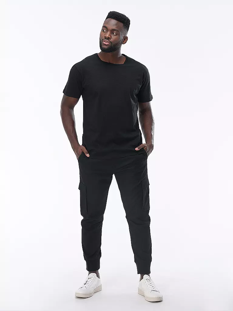 NUDIE JEANS T-Shirt ROFFE schwarz