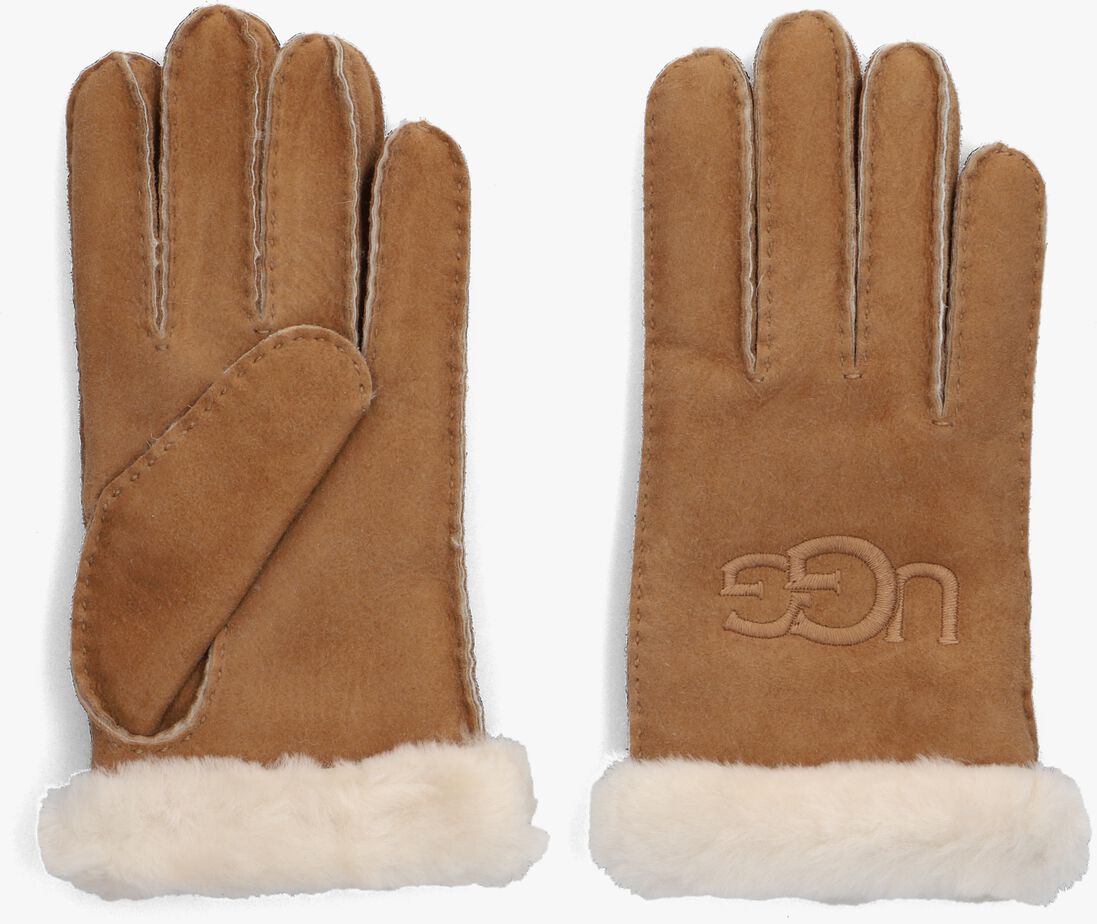 UGG cognac ugg handschoenen shearling ugg embroider glove