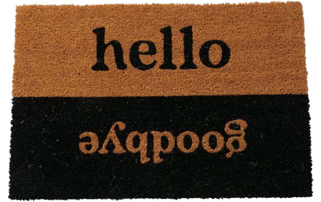 Fussmatte Hello Goodbye 40 cm x 60 cmFussabtreter