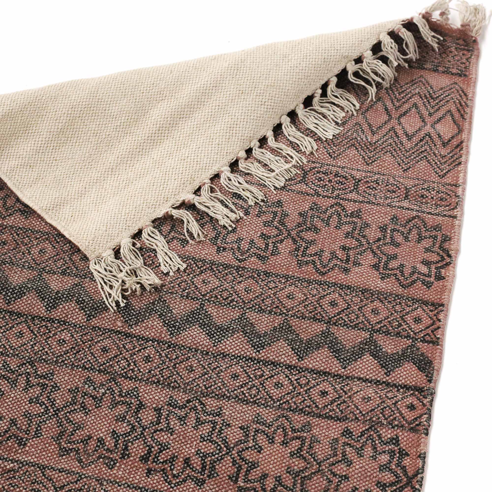 Mini-Rug 'Arjun', handbedruckt, B 90 cm, L 60 cm von fischer's lagerhaus