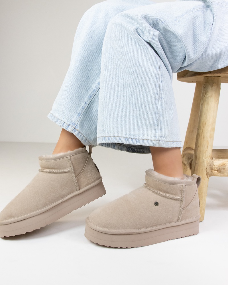 Warmbat Australia Durack Plateau Gevoerde boots  - beige