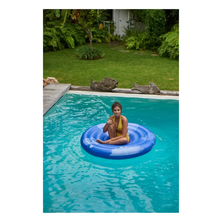The nice fleet Grand matelas gonflable rond Goa | Bleu