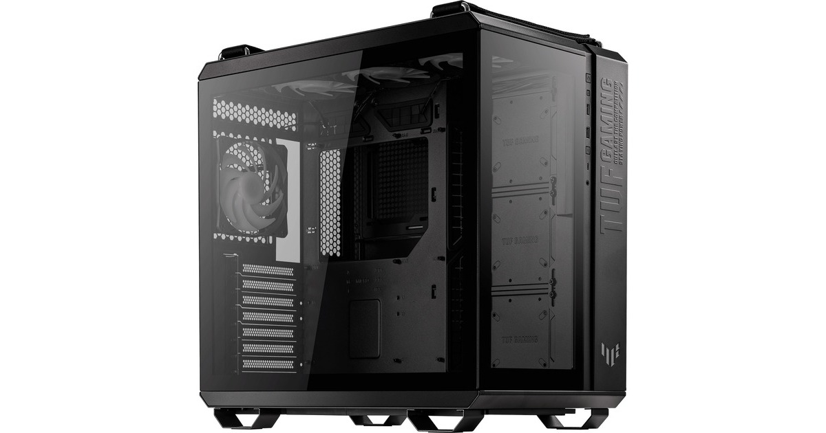 ASUSTUF Gaming GT502 PLUS midi tower behuizing  (Zwart | 2x USB-A | 1x USB-C | Tempered Glass)