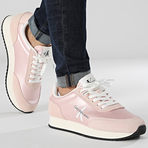 Baskets Femme Retro Runner Low Lace Up 1056 Peach Blush