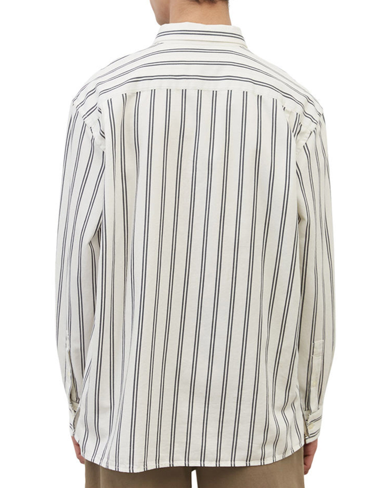 Marc O'Polo Chemise manches longues Rayée Poche blanc/noir