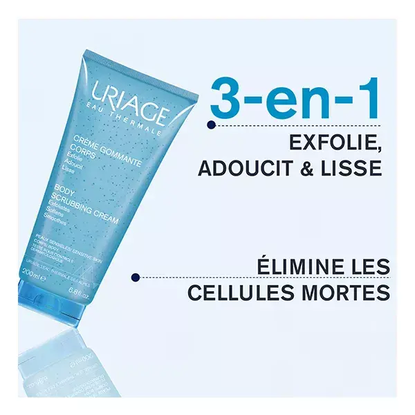 Creme Esfoliante Corporal Uriage para Pele Sensível 200ml