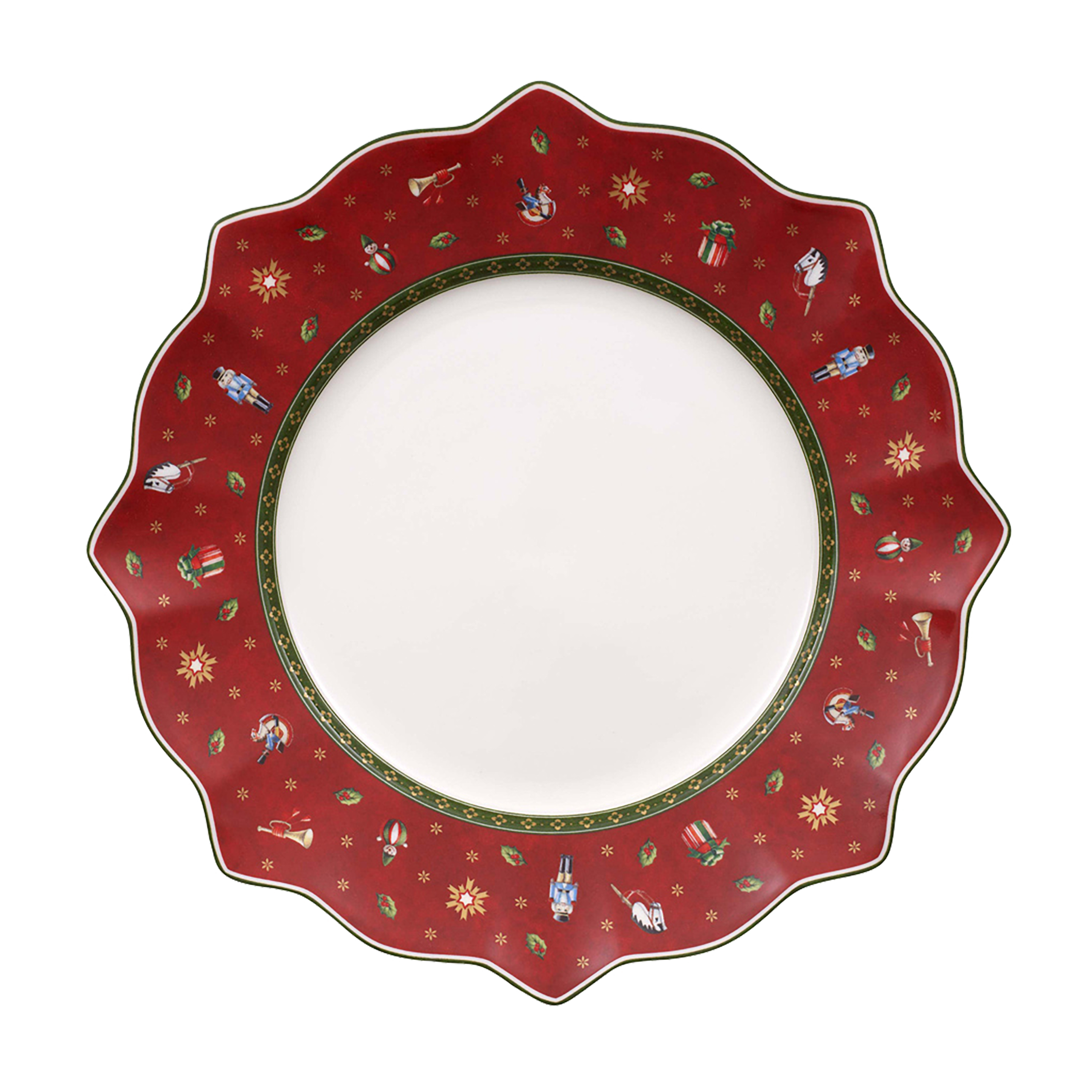 Toy's Delight Dinner plate Red, 11.2'', Premium Porcelain