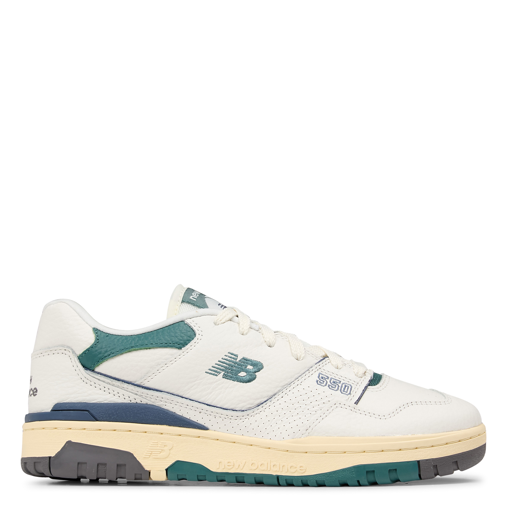 550 - Baskets en cuir mélangé | Beige