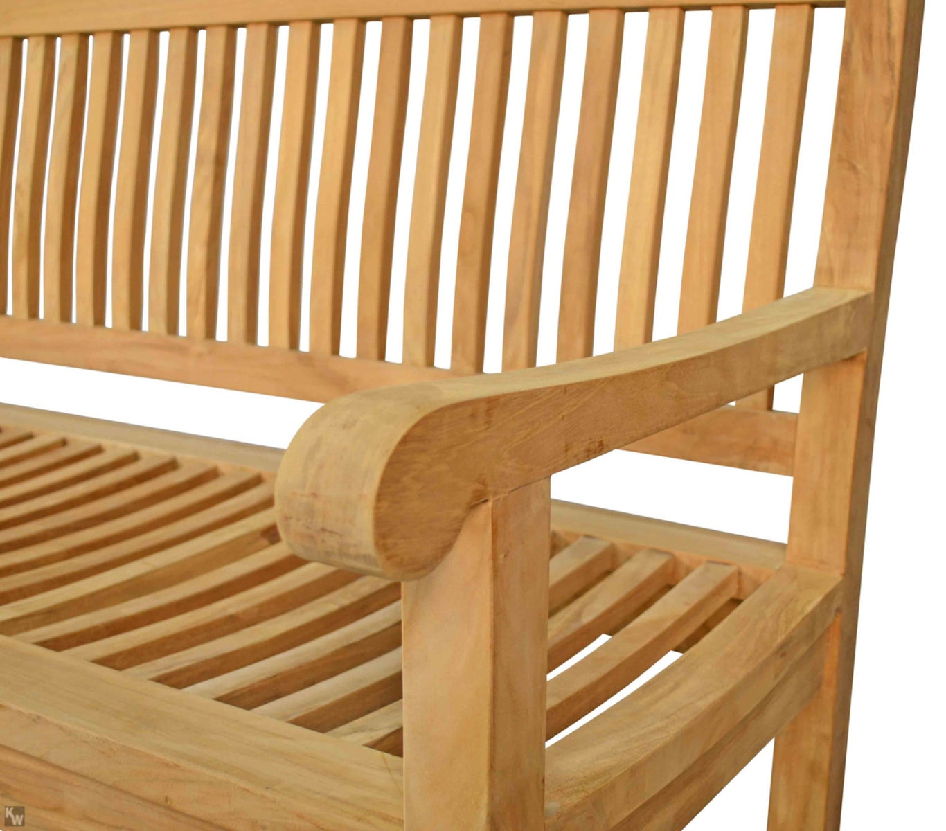Teakhouten tuinbank, 2-zits, 130 cm, voor terras, tuin, balkon