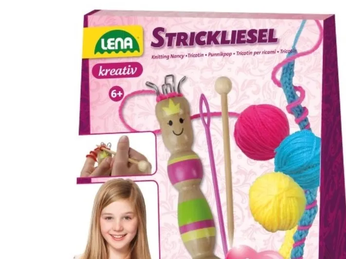 Lena Knitting Nancy, Children''s knitting set, 6 År, Flerfarvet