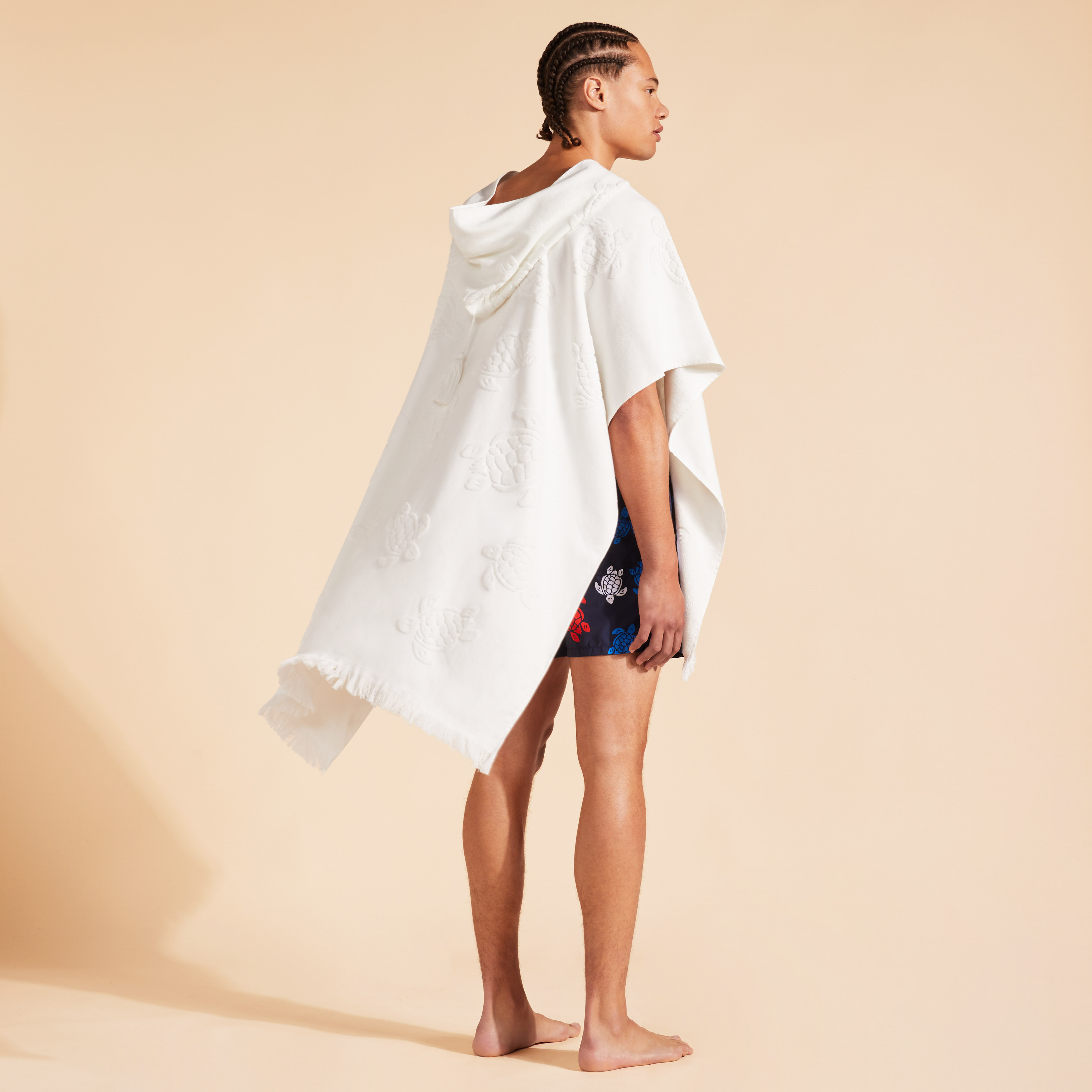 Poncho en coton organique Ronde des Tortues