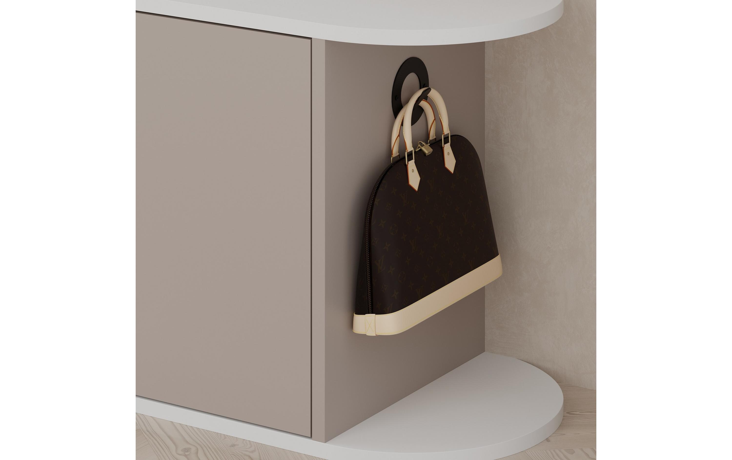 Schuhregal Nova 104 x 50 x 37 cm, Weiss/Mocca<br>Schuhbank