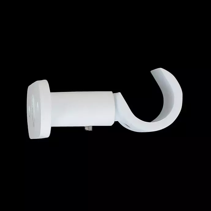 Lot de 2 supports tringles (L50 / D20 mm) Jim gouttière Blanc mat