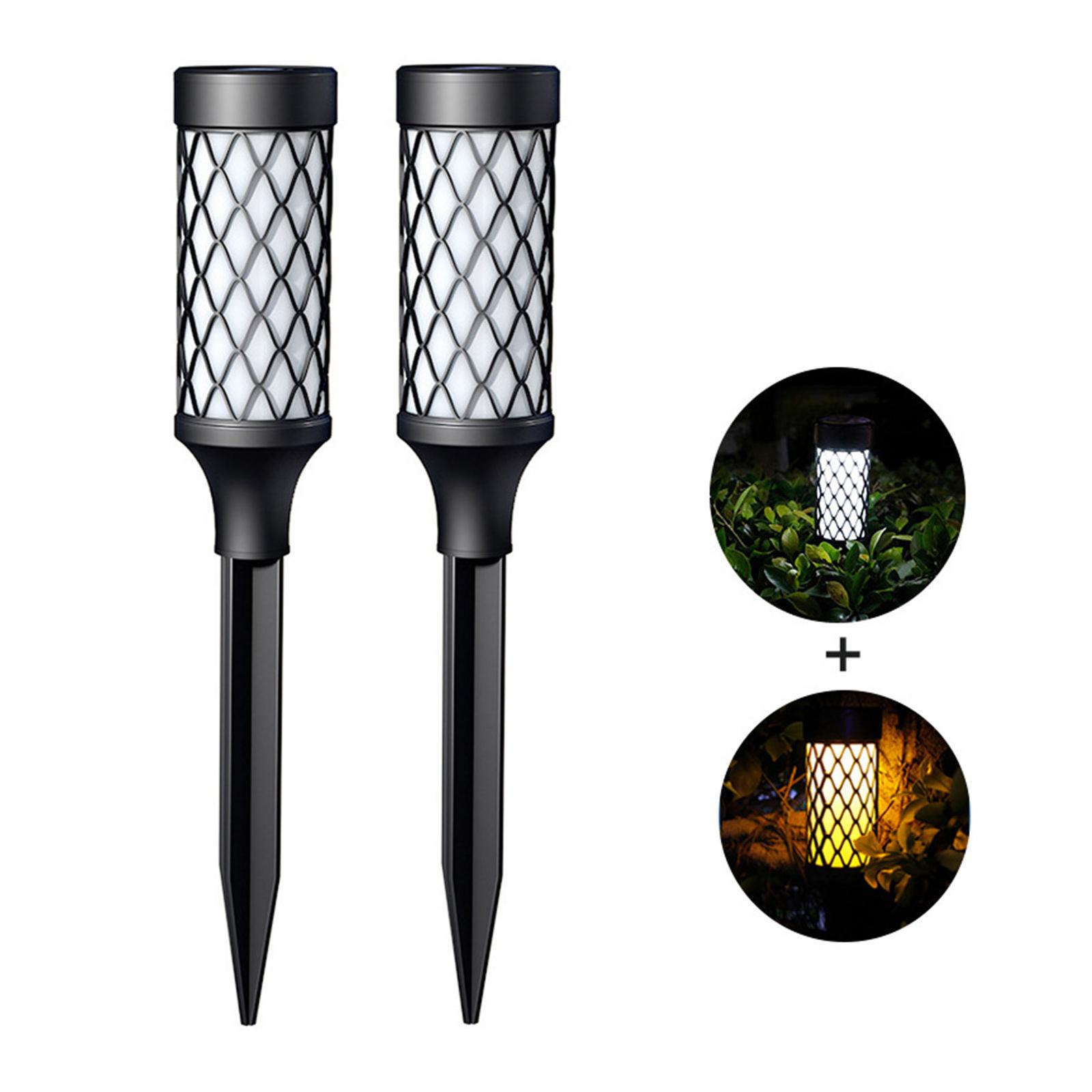 (2er Set) LED Solar Lampe Outdoor Gartenleuchte Laterne Wasserfest IP65 - Warmweiss / Kaltweiss