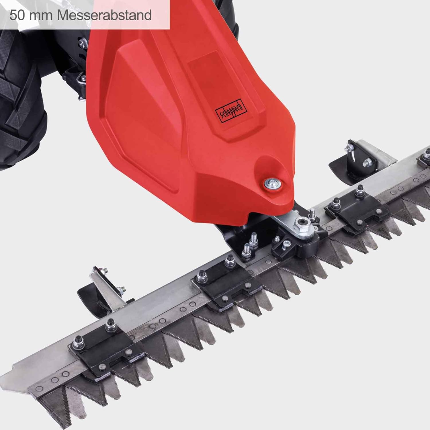 Scheppach Benzin Balkenmäher BMS196-88 | Schnittbreite 880mm | Schnitthöhe 30-60mm | 5,7 PS / 196ccm | für Rasenflächen bis 3000m² | Rasenmäher mit Radantrieb | Hochgrasmäher | inkl. Motoröl