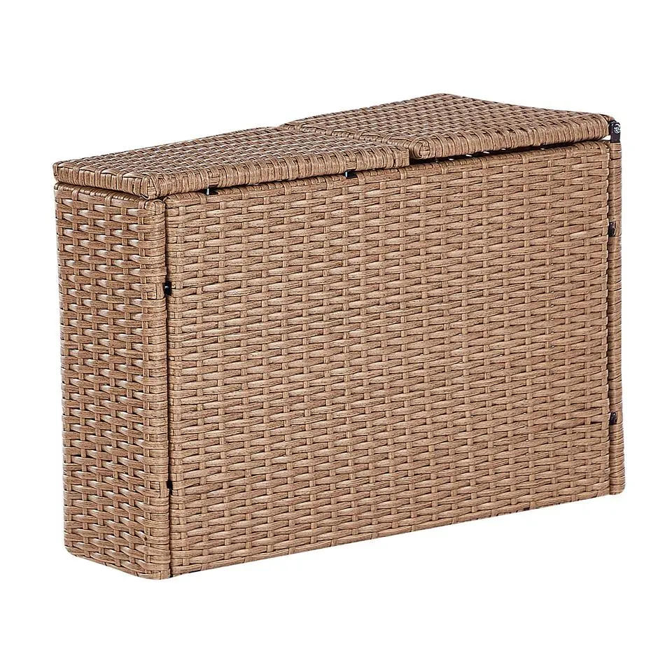 SEVERO - Loungeset voor 9 - Zandbeige - PE rotan