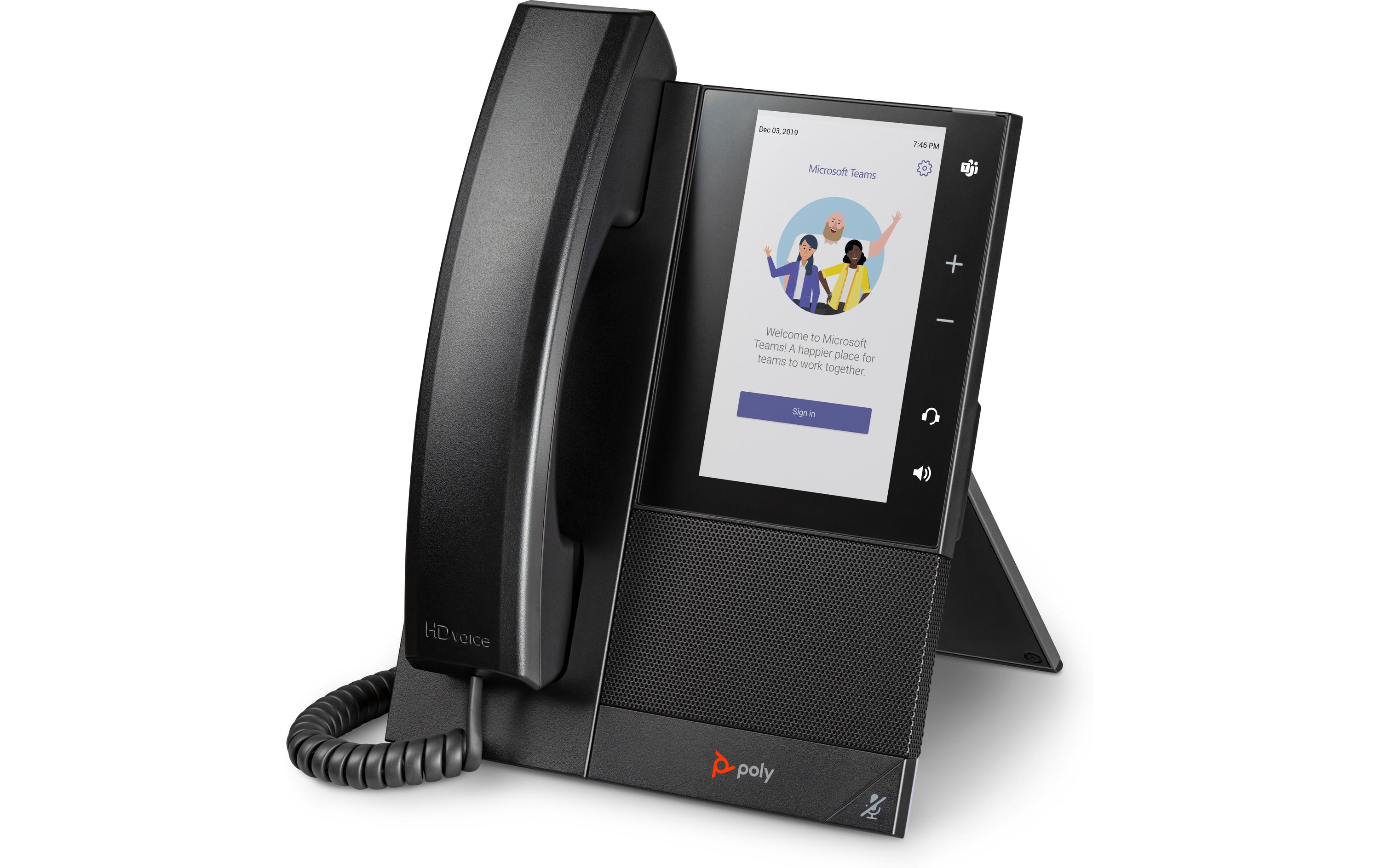Tischtelefon Poly CCX 505 Microsoft Teams Schwarz<br>Business-Media-Tischtelefon der Mittelklasse mit Farb-Touchscreen