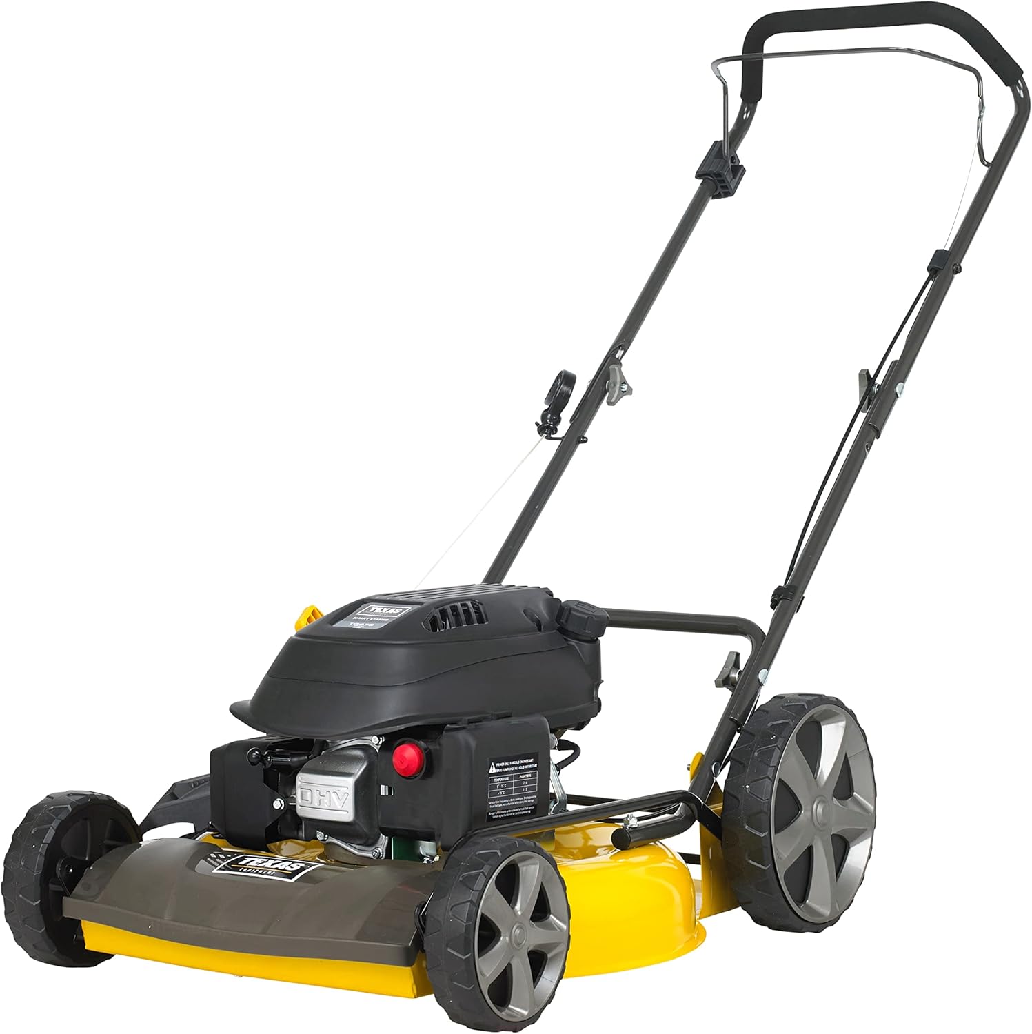 TEXAS Rasenmäher Smart 5105WS (4-Takt Benzinmotor, 51 cm Schnittbreite, 2600 Watt Leistung, Seitenauswurf, Mulchkit)