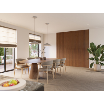 Lattenwand Decowall Acoustic Advanced ton sur ton rustiek eiken 260x30cm, 2 stuks (1.56m²)