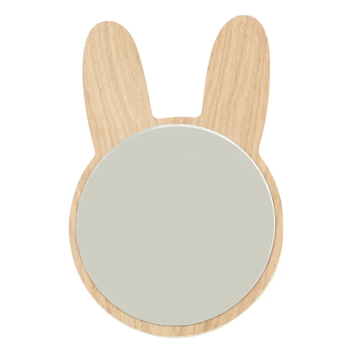 April Eleven Miroir lapin en bois