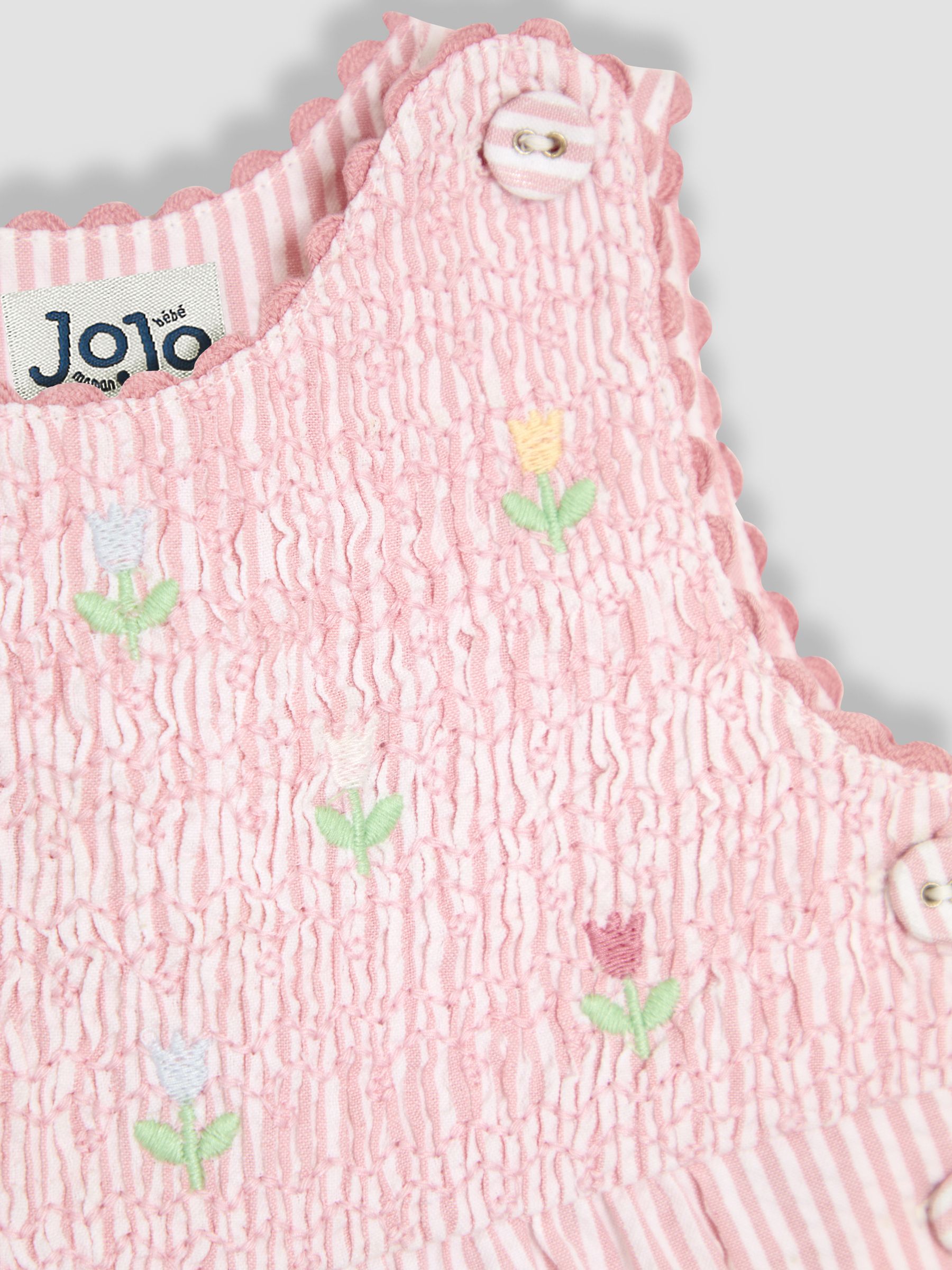 JoJo Maman Bébé Appliqué Pocket 100% Cotton Dungarees