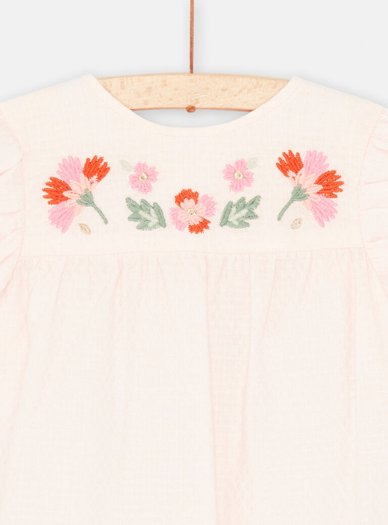 Chemisier rose bébé fille