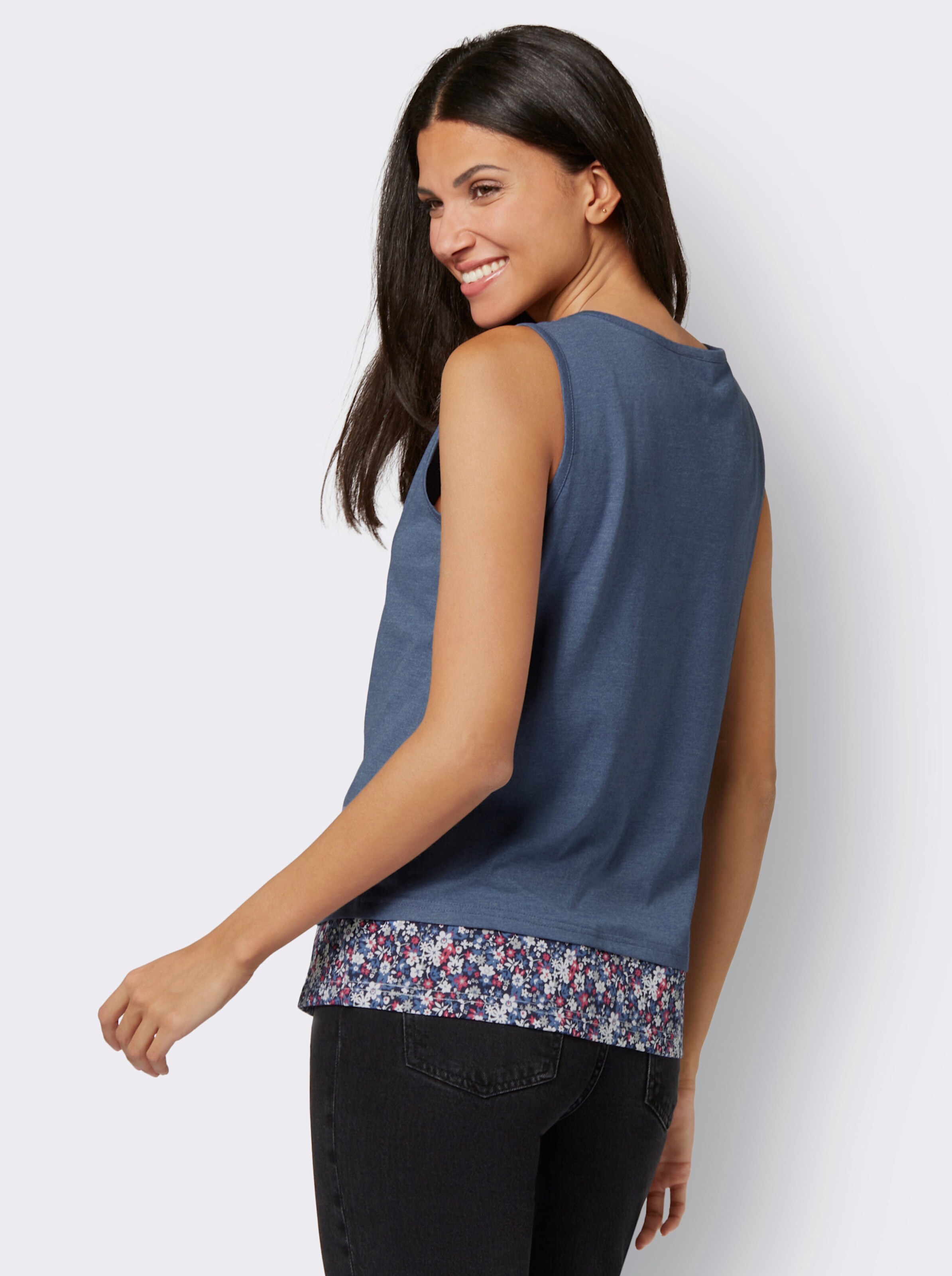 Shirttop in 2-in-1-Optik