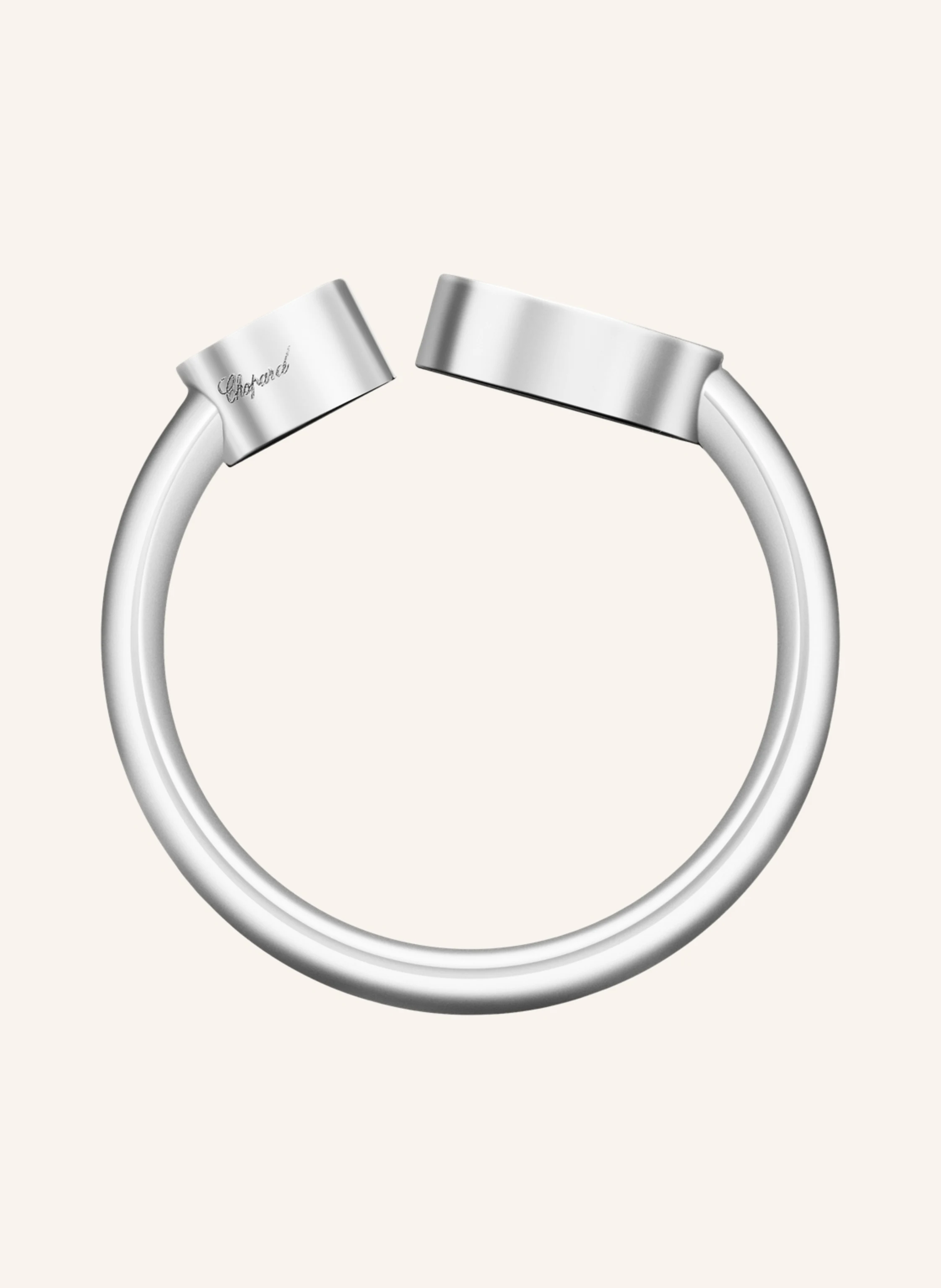 Chopard Ring HAPPY HEARTS Ring aus 18 Karat Weißgold, Diamanten und Perlmutt
