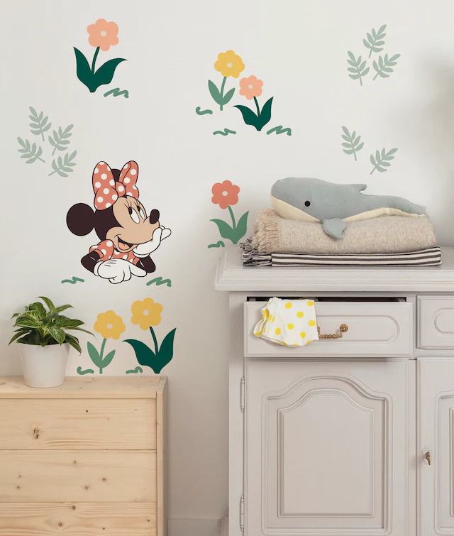 Komar Wandtattoo »Disney Minnie Mouse Beauty in Bloom« 50 x 70 cm (Breite x Höhe) - Kinderzimmer, Wandsticker