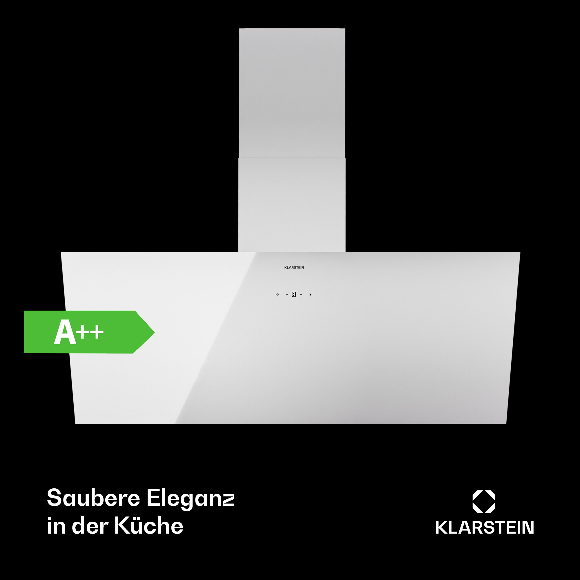 Laurel 90 Dunstabzugshaube 90cm Abluft: 247 m³/h LED Touch Weiß