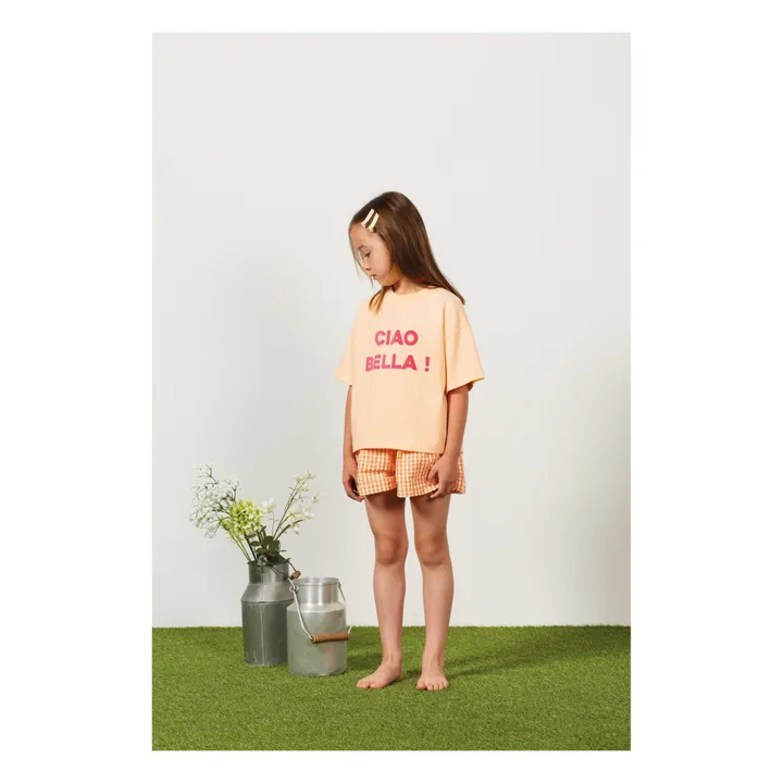 Arsène et Les Pipelettes T-Shirt Felicia Coton Bio | Abricot