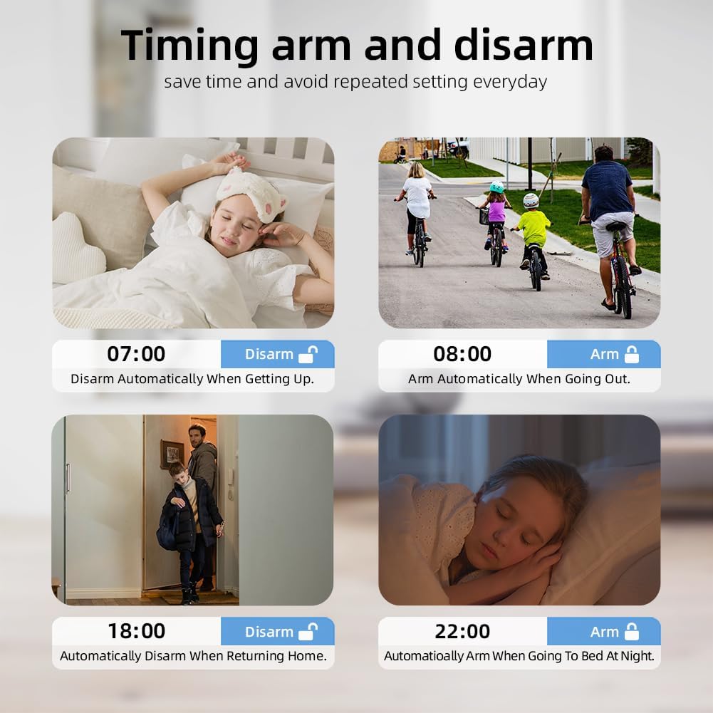 XNY Voller Touchscreen Funk Alarmanlage Haus,4G Haus Alarmanlage Komplett Set, WLAN Alarmanlage Wohnung mit APP Alarm, 21-Stück-Kit (Fenster Tür Sensoren, Bewegungsmelder, Fernbedienungen, Sirene)