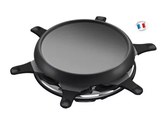 MOULINEX RE151812 Appareil a raclette multifonctions plancha et crepes 6 Personnes Noir