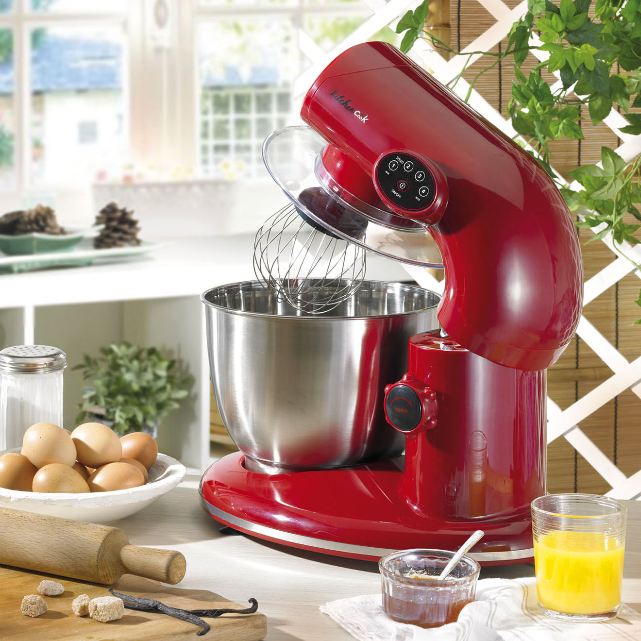 Kitchencook Robot Multifonction Ak80 rouge - 5L