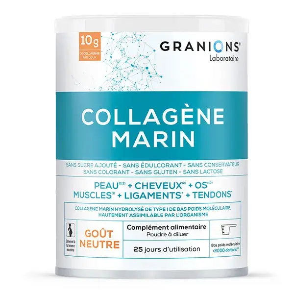 Pó de Colagénio Marinho Granions - Sabor Neutro - 25 dias