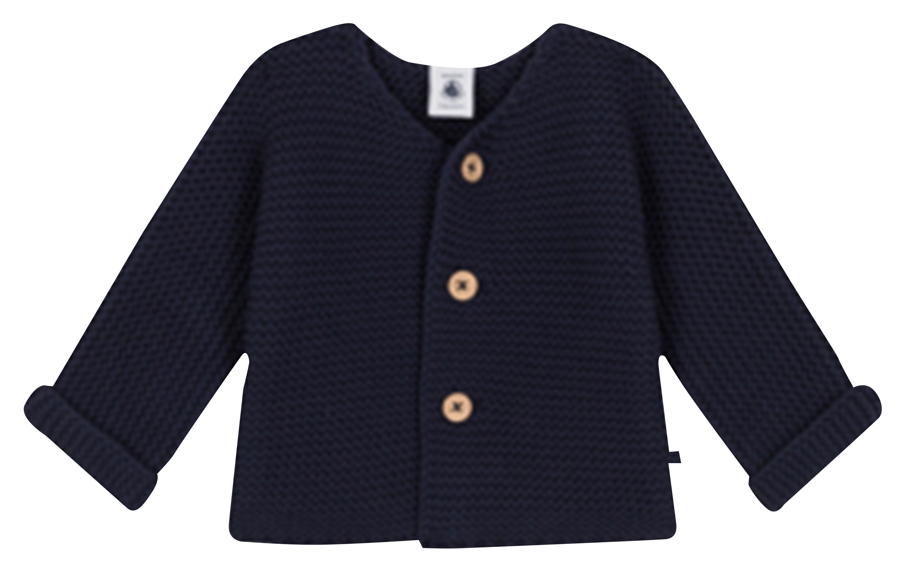 Gilet col V en coton| Bleu